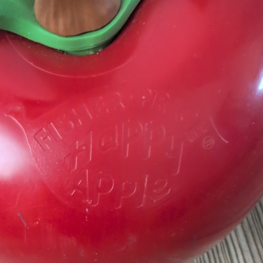 Vintage Fisher-Price Happy Apple Toy With Bell Inside - Picture 3 of 4
